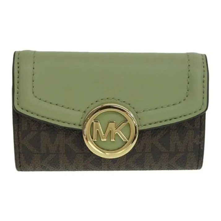 MICHAEL KORS With Leather Key Pouch Women's Brown/Green-0