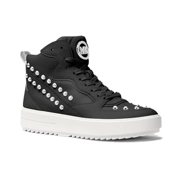 MICHAEL KORS Emmett High-Top Skateboard Shoes Women's Black-2