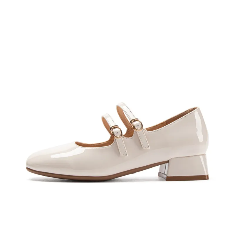 ZHR Mary Jane 3cm Women's Burgundy-0