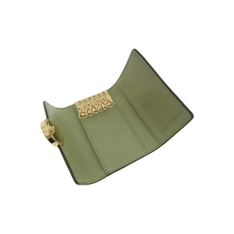 MICHAEL KORS With Leather Key Pouch Women's Brown/Green-4