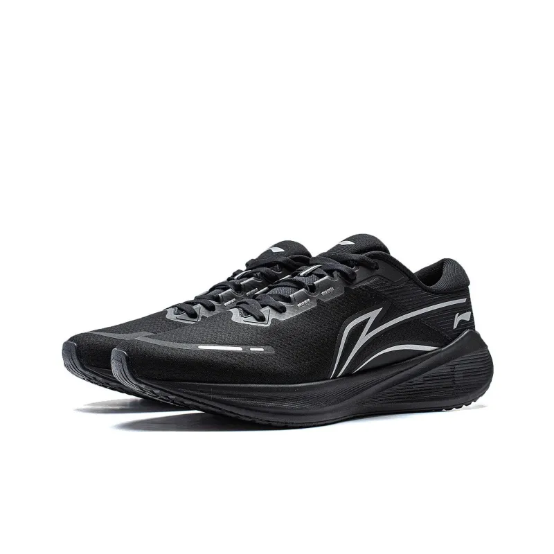 LiNing Wave V2 Cushioning, Slip Resistant, And Abrasion Resistant Low Top Casual Running Shoes Women's Black-2