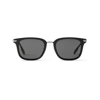 Burberry Nylon Metal Butterfly Sunglasses Men's Black/Silver