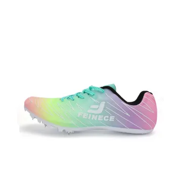FEINECE Slip Resistant, Abrasion Resistant, Breathable, Lightweight Low Top Running Shoes Unisex Rainbow