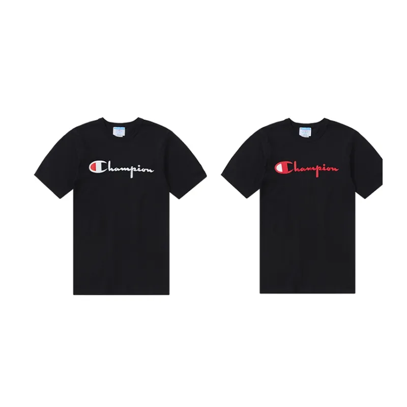 Champion T Shirts Unisex Black-0