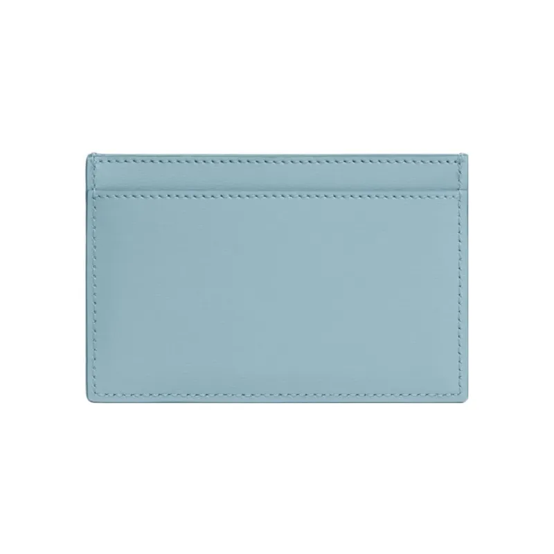 CELINE Triomphe Shiny Cow Leather Card Holder Women's California Blue-2