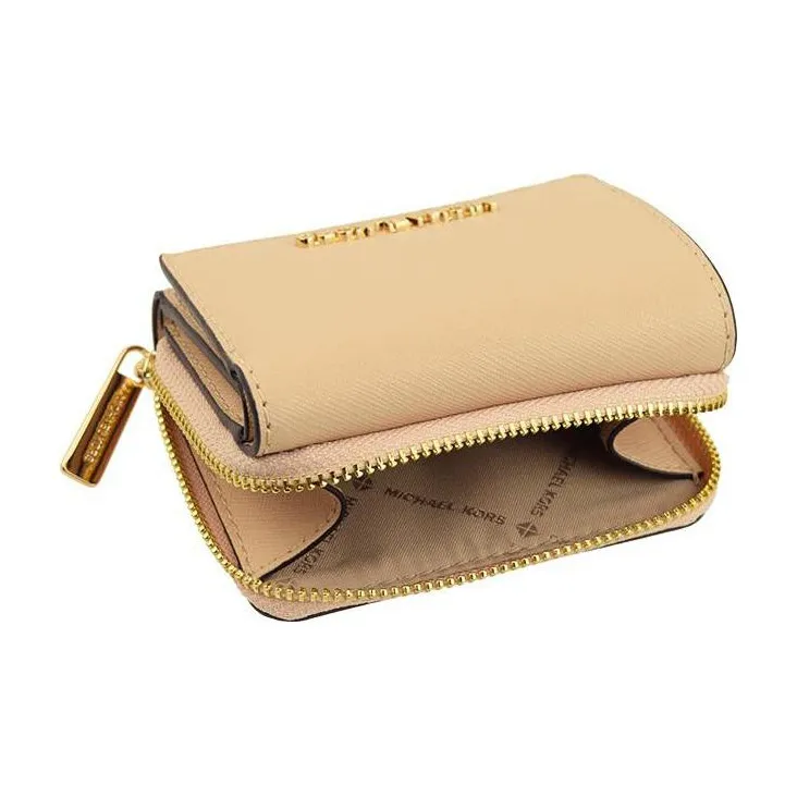 MICHAEL KORS Leather Wallet Mini Women's Brown-4