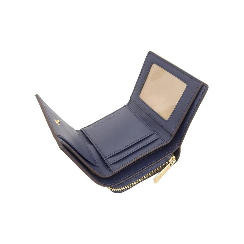 MICHAEL KORS PVC Coated Canvas Wallet Regular Women's Ink Blue-4