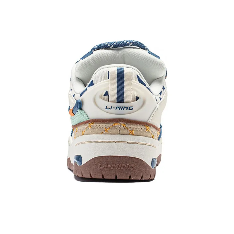 LiNing CF Tracing Honor Cushioning Wear Resistant Low Top Casual Shoes Men's Ecru-4