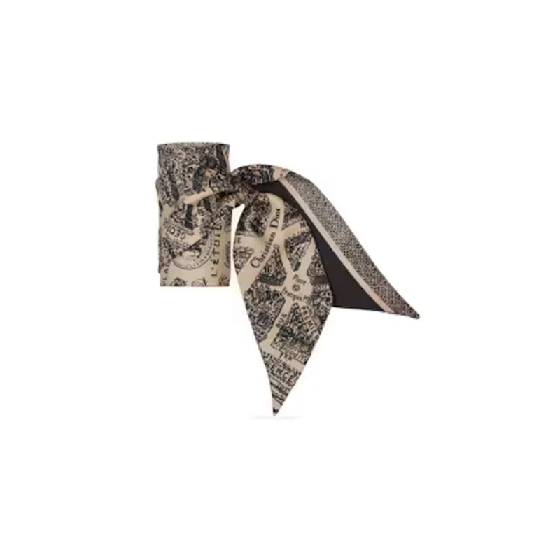 DIOR Silk Scarves Women's Beige-2