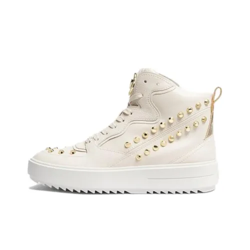MICHAEL KORS High-Top Skateboard Shoes Women's Beige