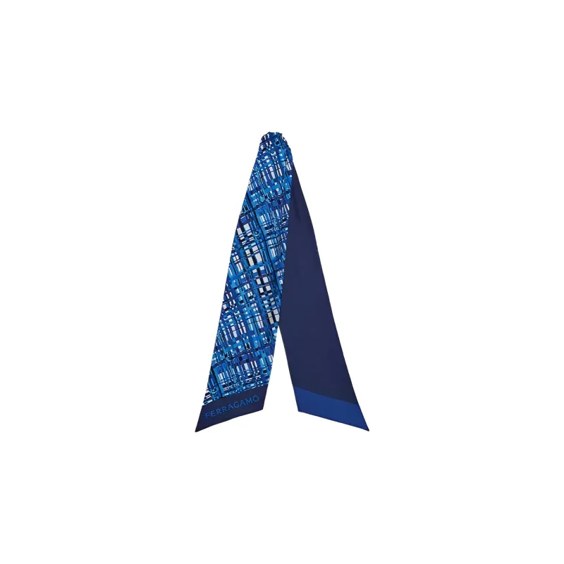 Ferragamo Check Printed Headscarf-0