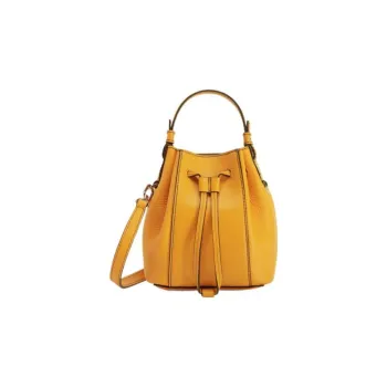 Furla Miastella Calfskin One Shoulder Handbag, Crossbody Bag Mini Women's Ginger Yellow