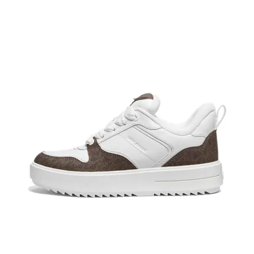 MICHAEL KORS Rumi Slip-Resistant Low-Top Skateboard Shoes Women's White Brown