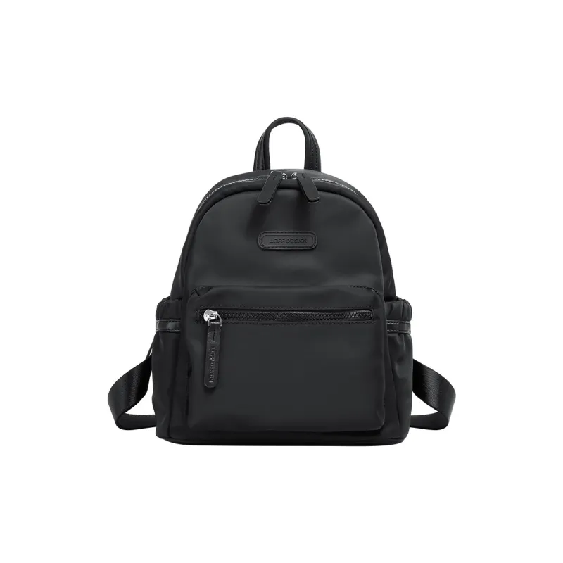 LEFF Fabric Backpack Women's Classic Black Milk Tea Apricot-8