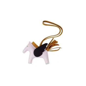 HERMES Sheepskin Pendants Unisex Purple/Black/Brown