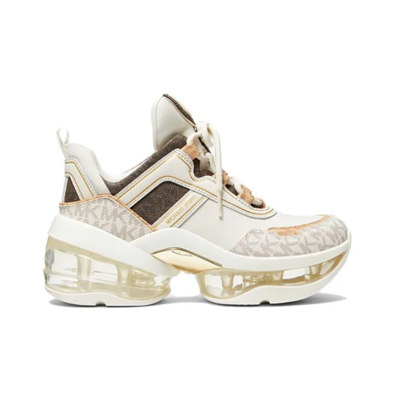 MICHAEL KORS Olympia Low-Top Casual Shoes Women's Cream Yellow-1