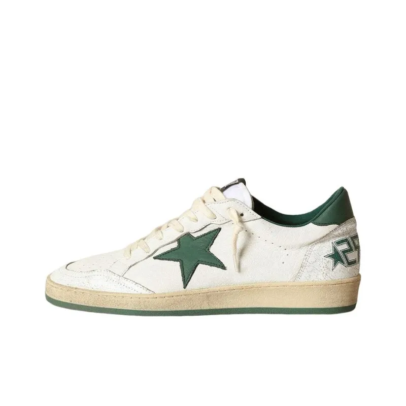 Golden Goose Ball Star Low Top Skateboard Shoes Women's White Vintage Version-0