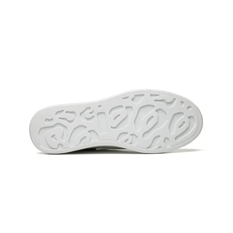 CHARRIOL Puffy Shoes White Sneakers Abrasion Resistant Low Top Skateboard Shoes Unisex White-4