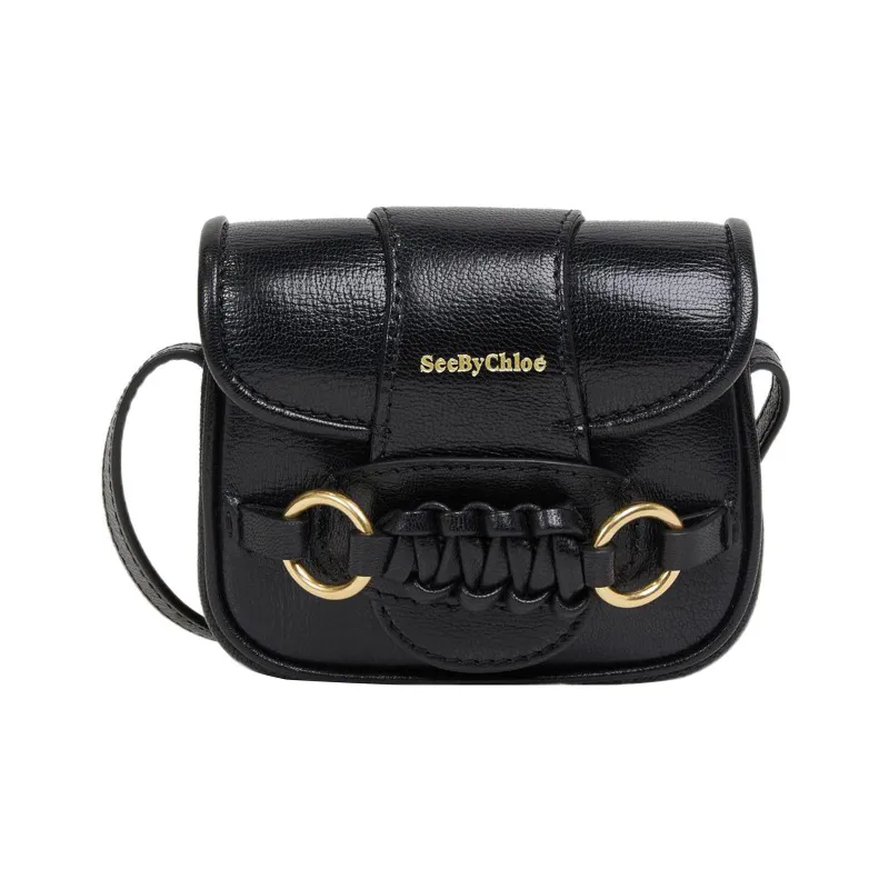 See By Chloe Goatskin Shoulder Bag Crossbody Bag Extra Mini Women's Black-0