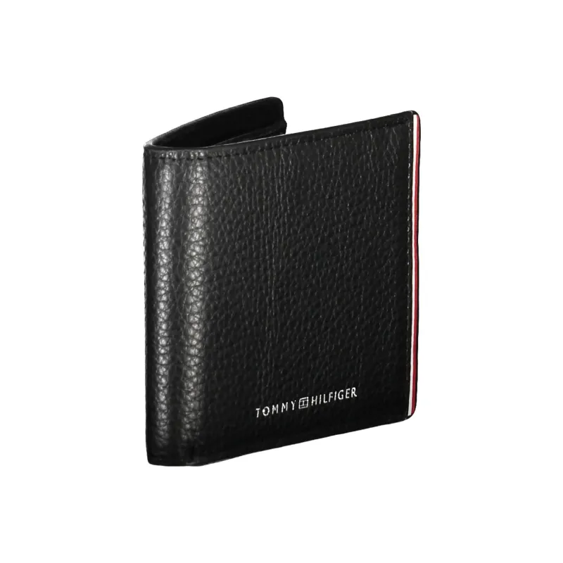 Tommy Hilfiger Cow Leather Wallet Regular Men's Black-1