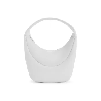 CHARLES&KEITH Polyurethane Charles & Keith Bag Shoulder Bag Crescent Bag Handbag Medium Size Women's White/Black
