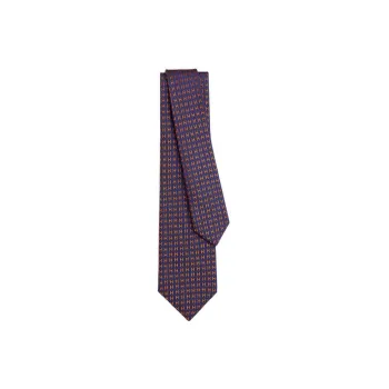 HERMES H Jacquard Ties Men Red