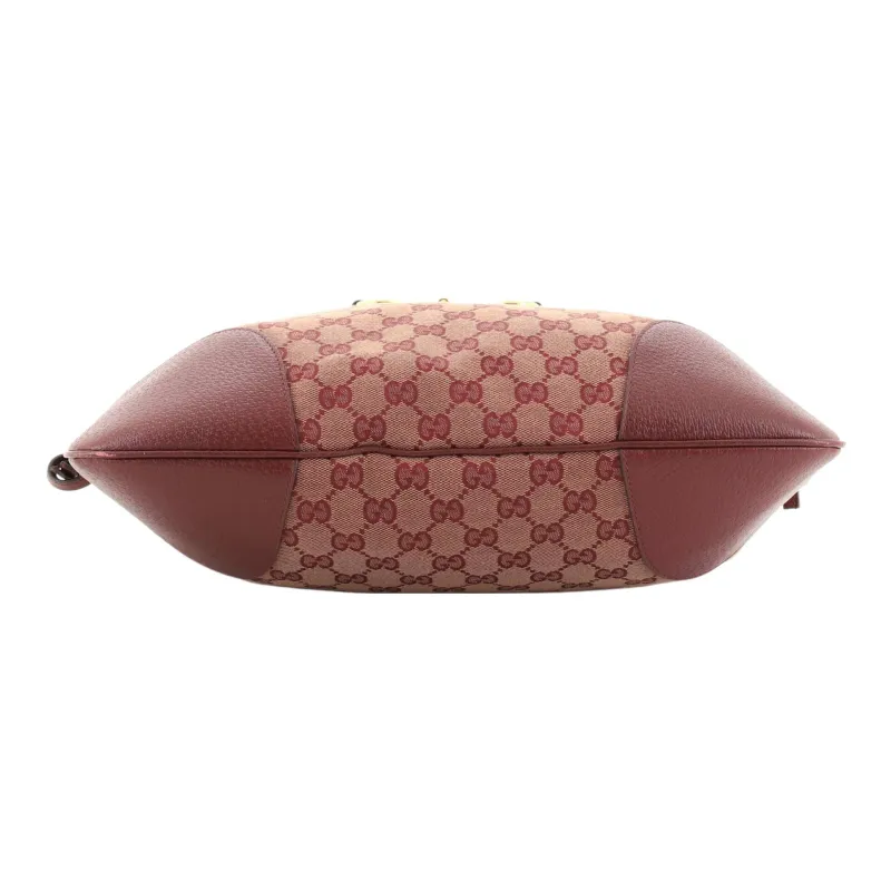 GUCCI Horsebit 1955 Canvas Canvas Bag Crossbody Bag Shoulder Bag Women's Burgundy-4