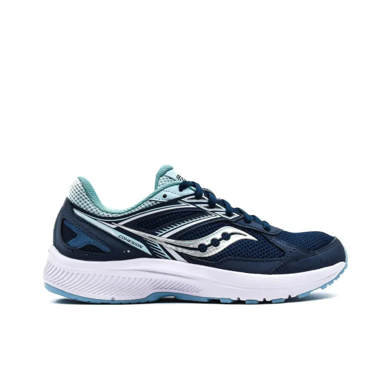 Saucony Cohesion 14 Anti Slip Wear Resistant Low Top Running Shoes Women's Blue-1