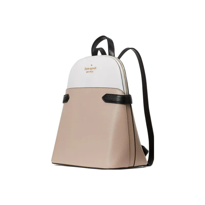 Kate Spade Staci Saffiano Leather Backpack Women's Beige & White-1