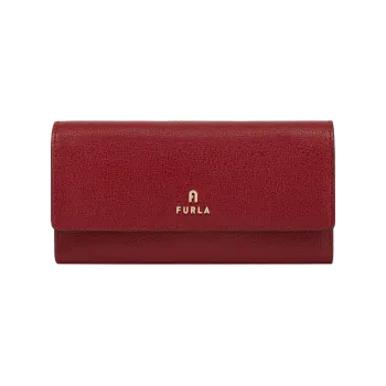 Furla Magnolia Milos Textured Calfskin Wallet Extra Large Women's Cherry Color