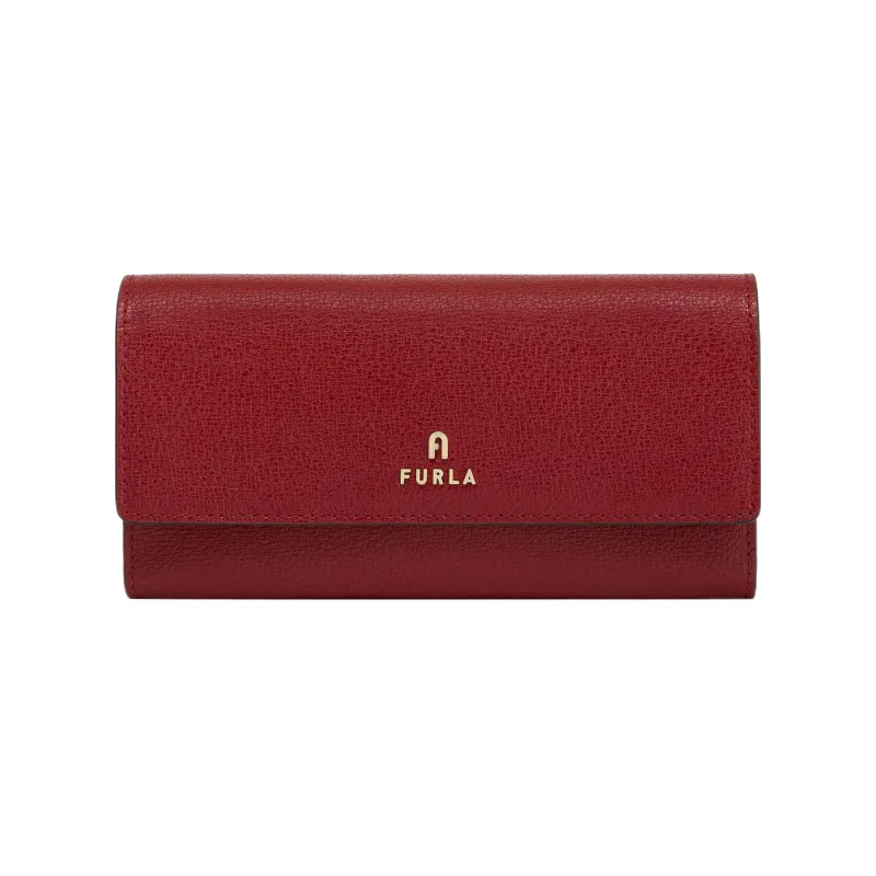 Furla Magnolia Milos Textured Calfskin Wallet Extra Large Women's Cherry Color-0