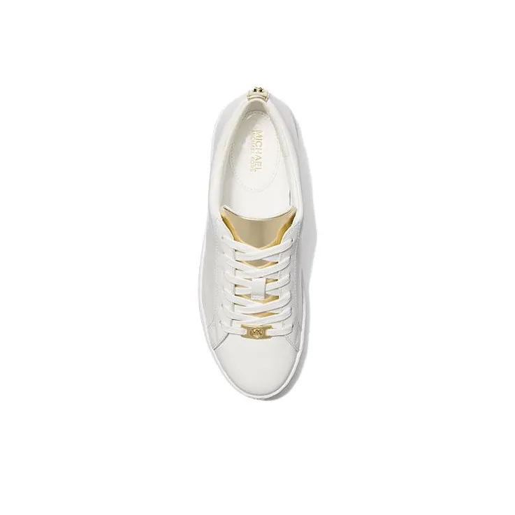 MICHAEL KORS MK Keaton Low-Top Skateboard Shoes Women's White Gold-3