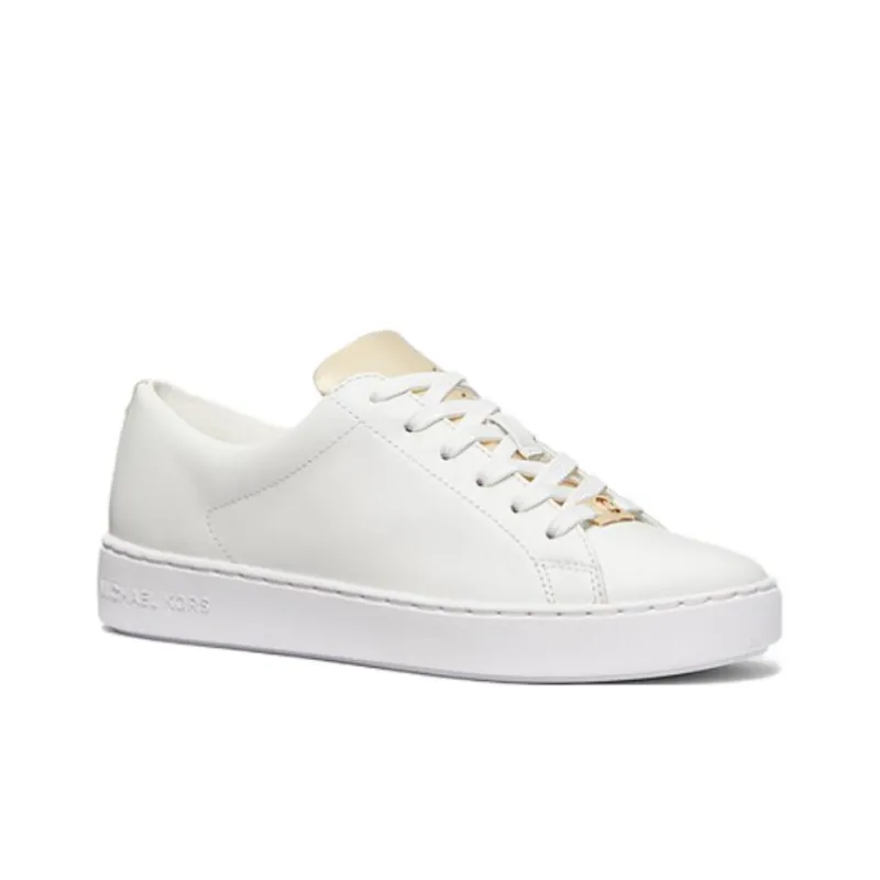 MICHAEL KORS MK Keaton Low-Top Skateboard Shoes Women's White Gold-2