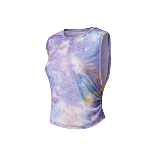 Saucony Sleeveless Sports Shirts Women's Dazzling Color Tie Dye Set