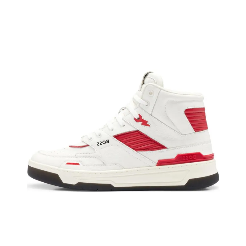 BOSS Quilted-panel High-top Sneakers-0
