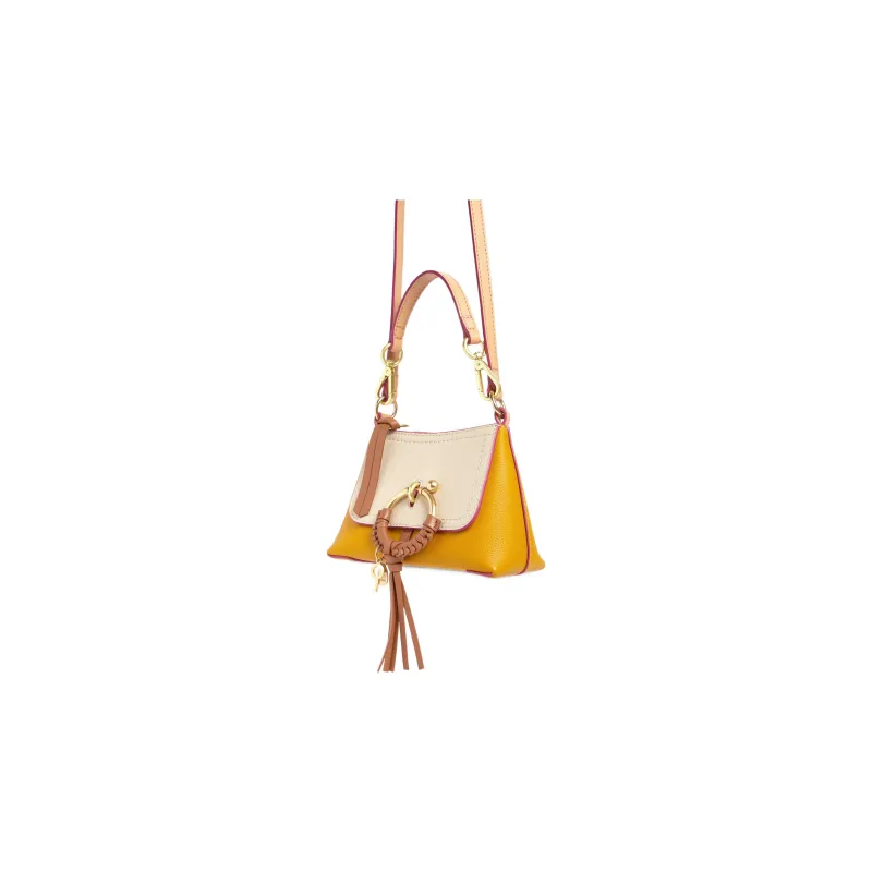 See By Chloe Grained Cow Leather Shoulder Bag Crossbody Bag Mini Women's Yellow-1