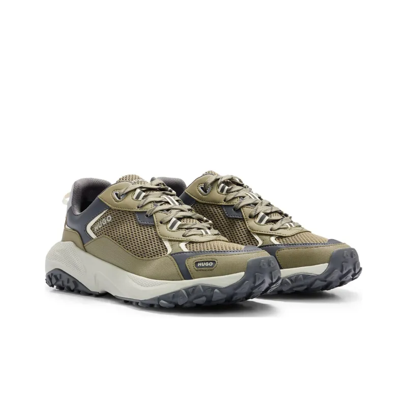HUGO Panelled Mesh Sneakers-2