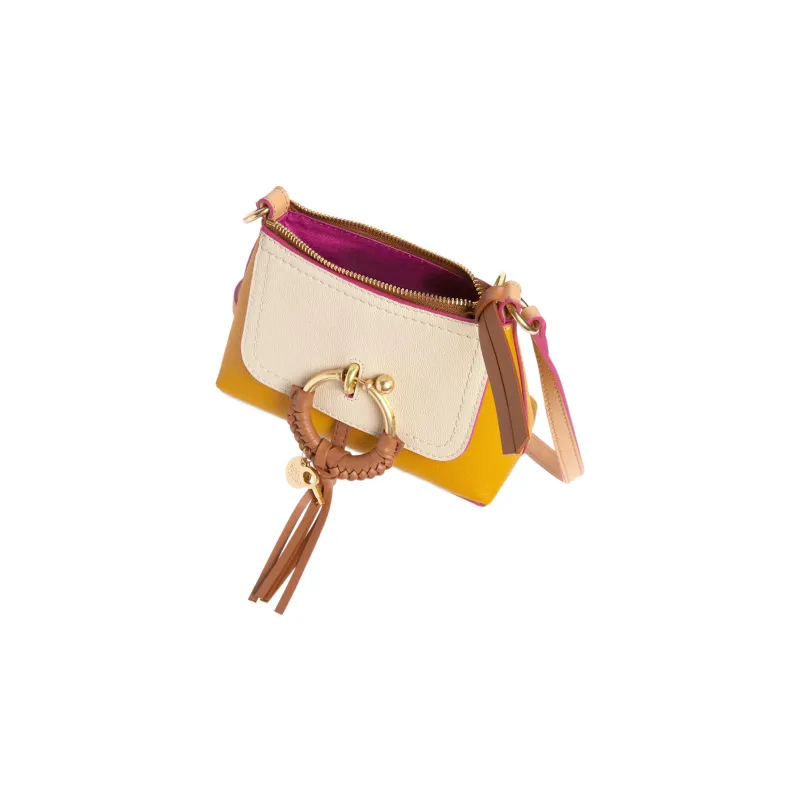 See By Chloe Grained Cow Leather Shoulder Bag Crossbody Bag Mini Women's Yellow-3