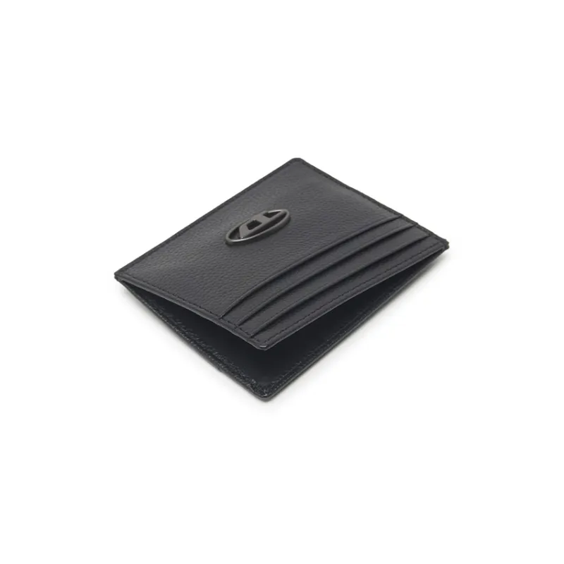 DIESEL Cow Leather Card Holder Men's Black-2