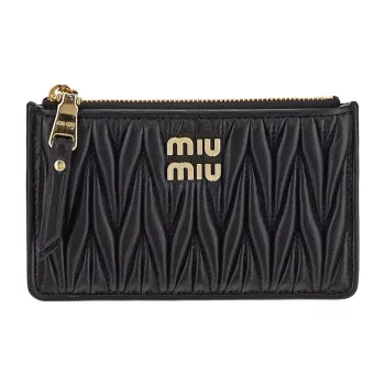MIU MIU Leather Wallet Regular Women's Black