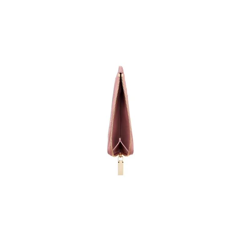 DIOR Lady Dior Lambskin Card Holder Women's Dark Pink-3