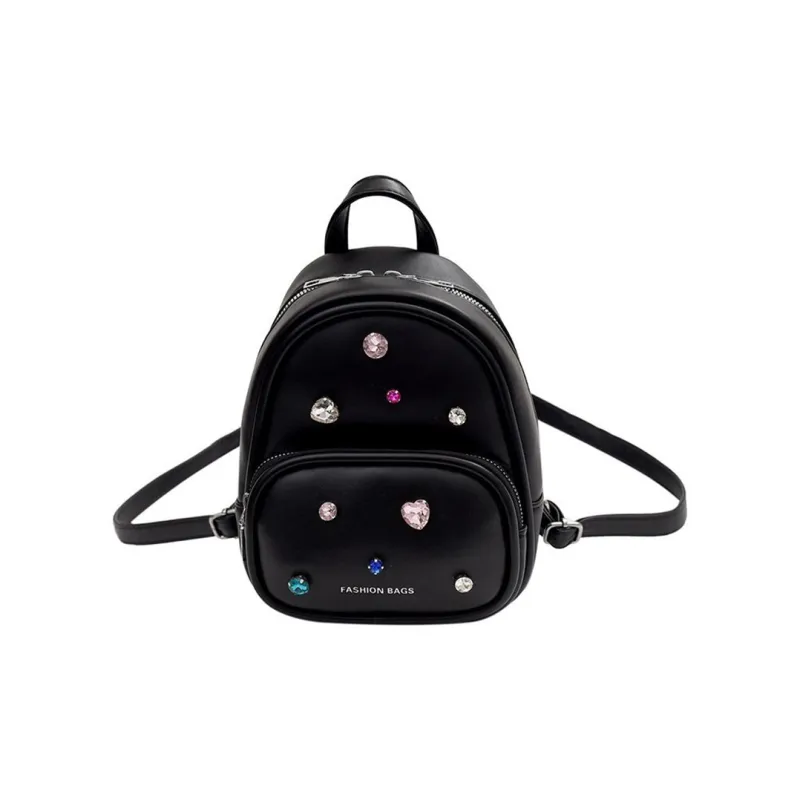 NOMK PU Bucket Bag Backpack Small Size Women's Silver-3