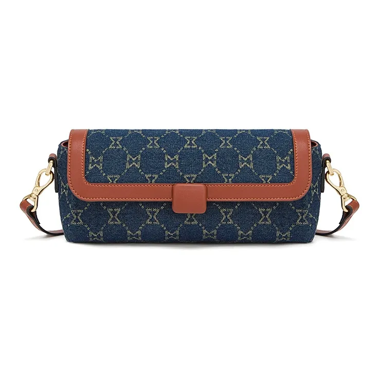 MashaLanti Denim Shoulder Bag, Crossbody Bag Regular Women's Royal Blue-0