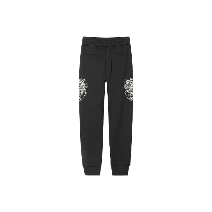 TCH Knitted Sweatpants Unisex Black With Silver Logo-1