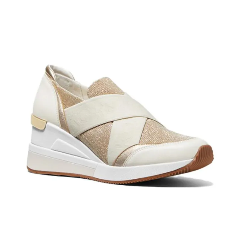 MICHAEL KORS Geena Low-Top Casual Shoes Women's Light Gold-1