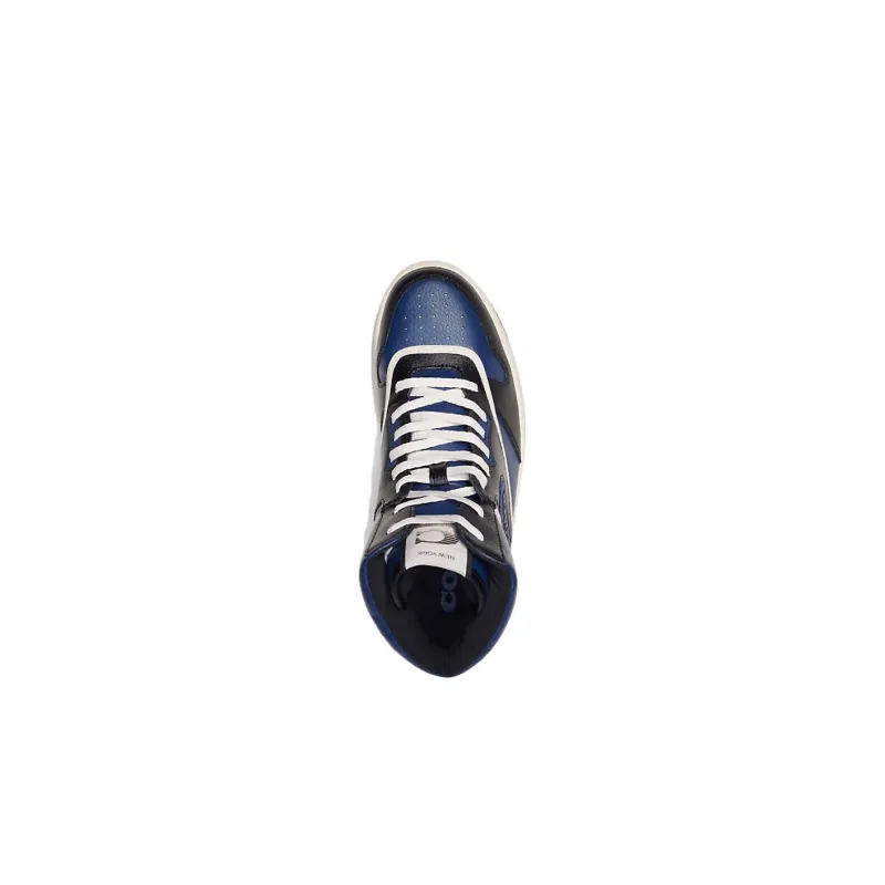 COACH C202 Cushioning, Wear Resistant High Top Skateboard Shoes Men's Blue-3