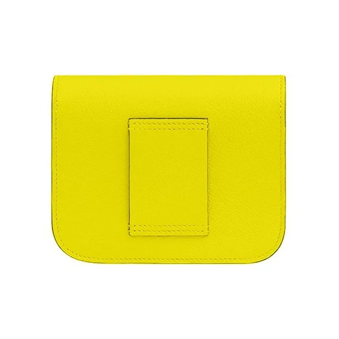 HERMES Constance Slim Evercolor Leather Fanny Pack Handheld Wallet Women's 9R Lime Lemon-1
