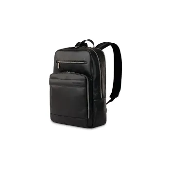 SAMSONITE Leather Laptop Backpack Men's Black