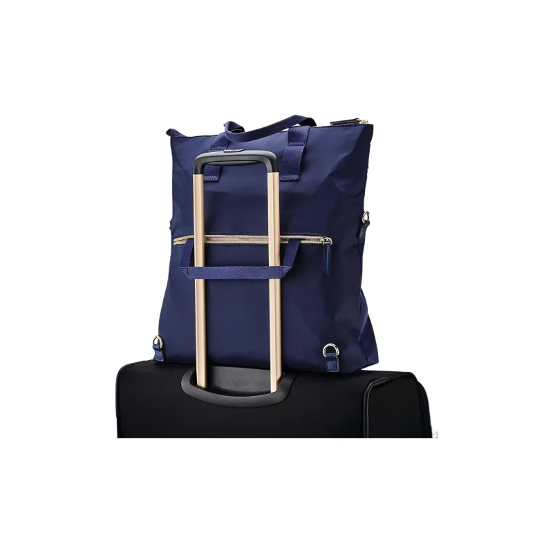 SAMSONITE Nylon Fabric Patchwork Portable Backpack Women's Blue-4
