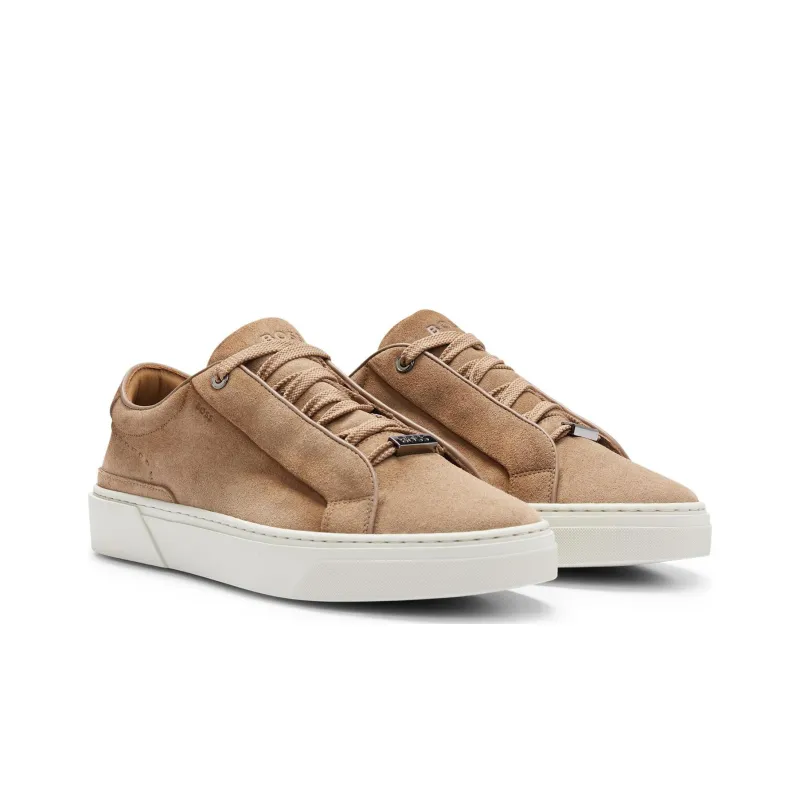 HUGO BOSS Cushioning, Wear Resistant Low Top Skateboard Shoes Men's Brown-2